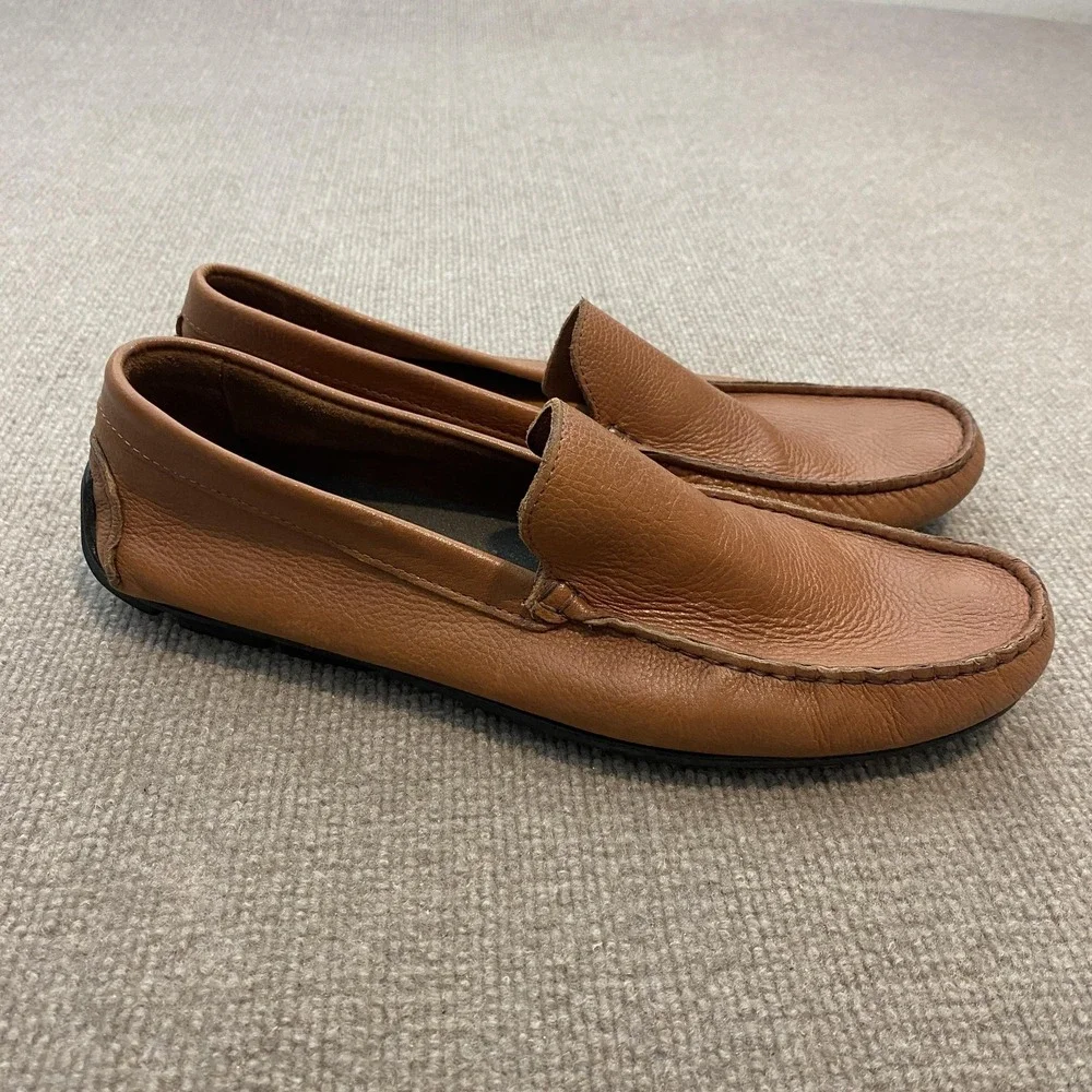 Giorgio Brutini Shoes Mens Size 11 Brown Leather Slip Casual Loafers G-JANEIRO